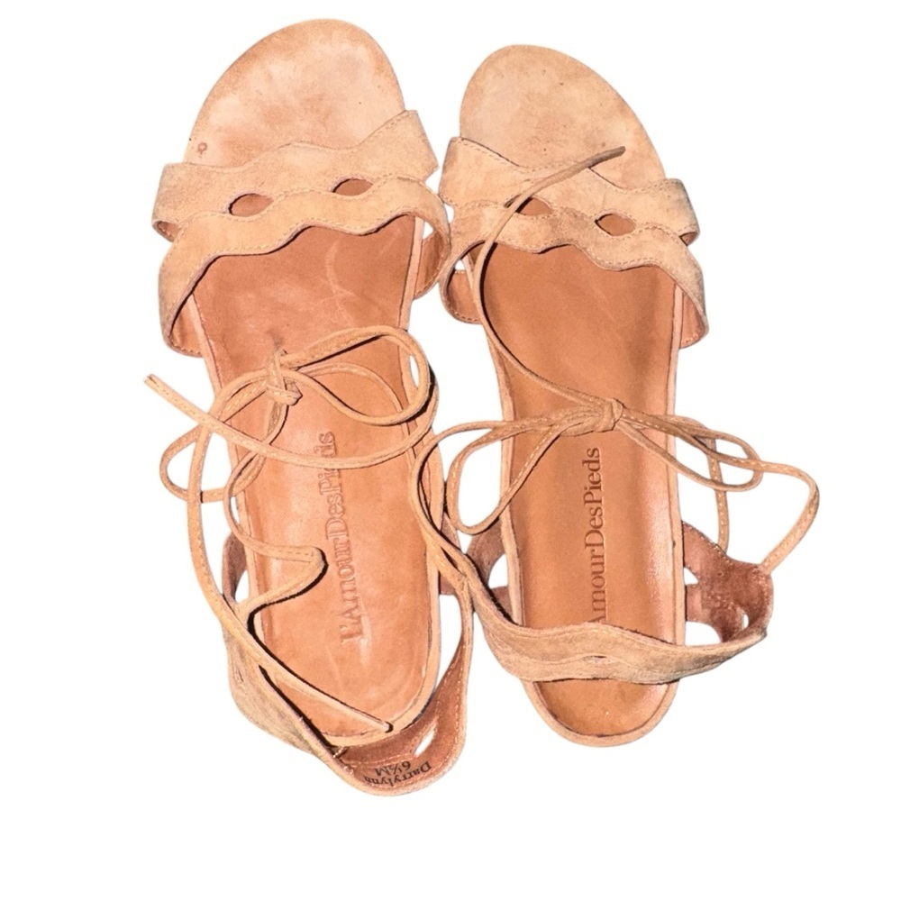 L’Amour Des Pieds Darrylinn Lace Up Sandals Comfort Cutout Leather Darrylynn - Picture 3 of 7
